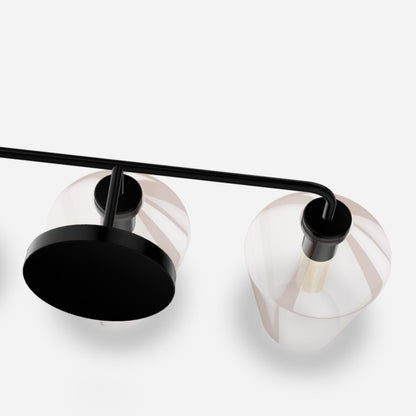 Konig Minimalist 3-Light Brass Glass Wall Light