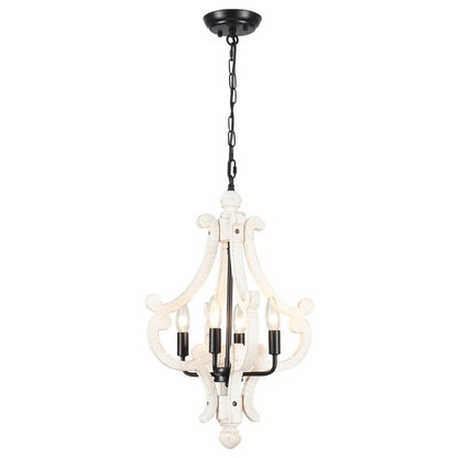 Astridina Rustic Antique Wooden French Country Chandelier