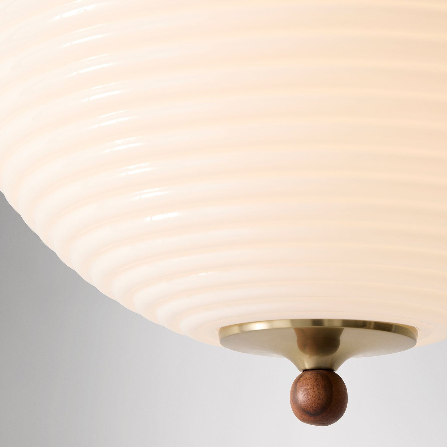 Xan Retro White Globe Ribbed Glass Pendant Light
