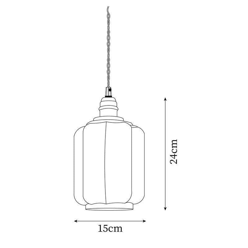 Balthazar Japanese Lantern White Glass Pendant Light