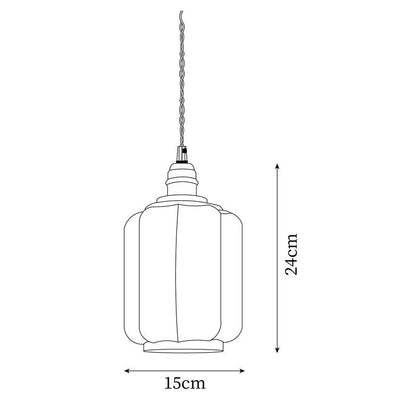 Balthazar Japanese Lantern White Glass Pendant Light