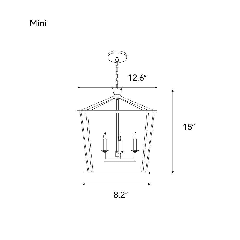 Aria Farmhouse Wrought Iron Lantern Chandelier Light