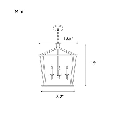 Aria Farmhouse Wrought Iron Lantern Chandelier Light
