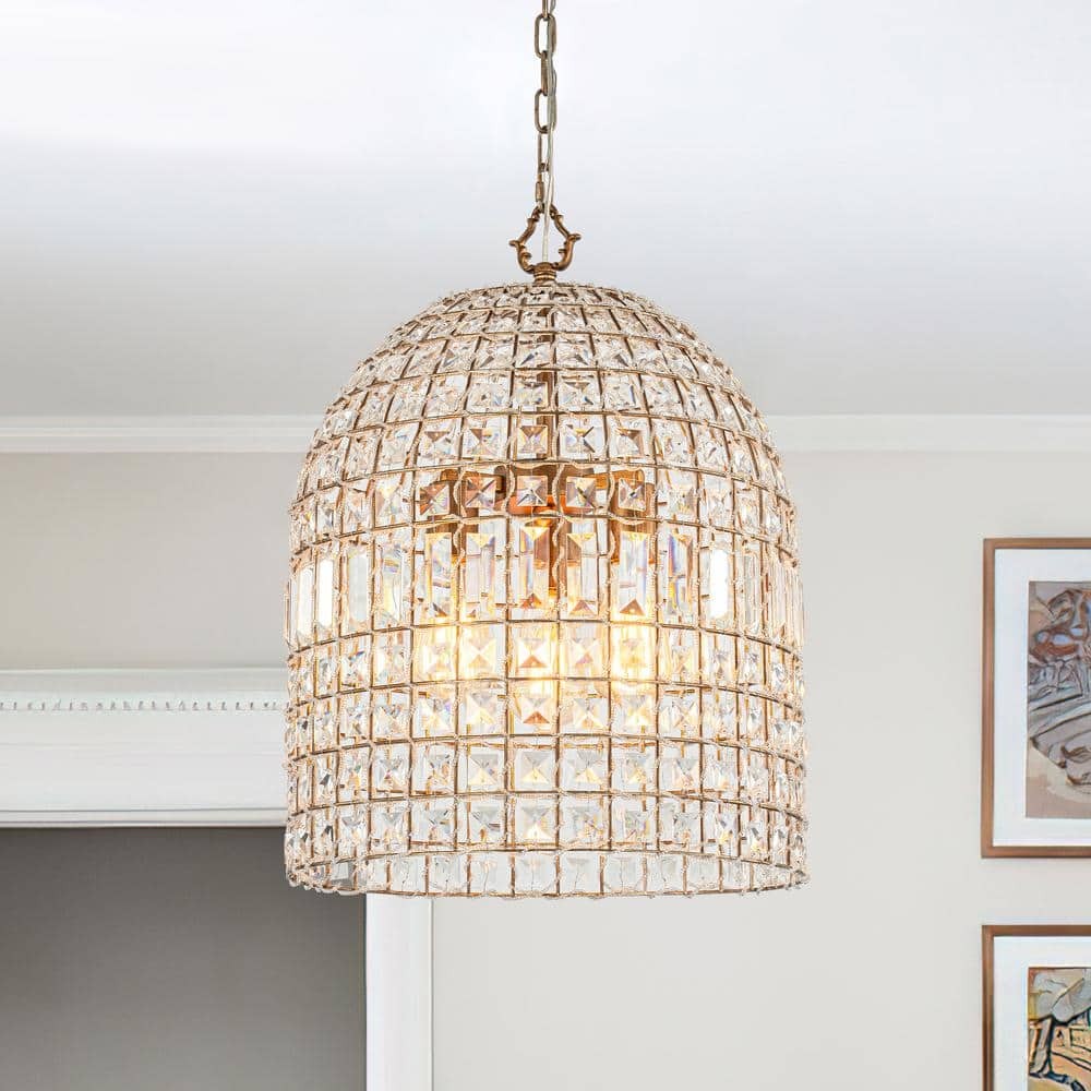 Zelda French Crystal Birdcage Pendant Light