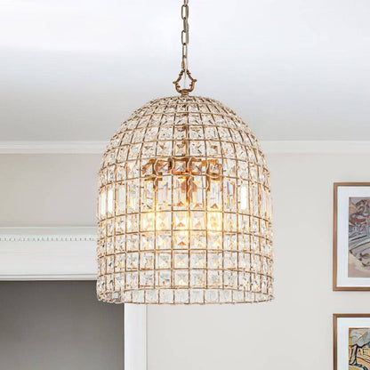 Zelda French Crystal Birdcage Pendant Light