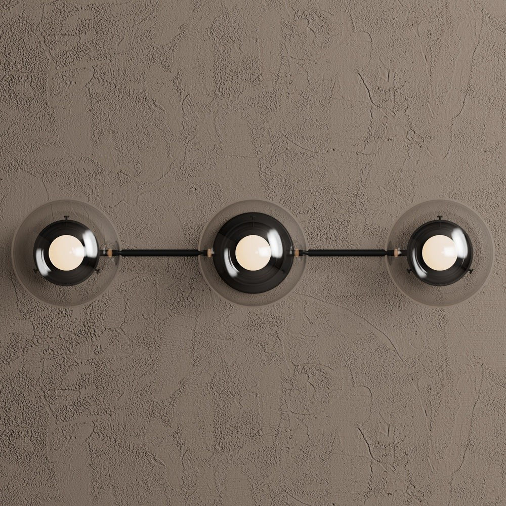 Philo Nordic 3-light Glass Globes Wall Light