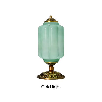 Nexos French Retro Cream Glass Textured Eloise Table Lamp