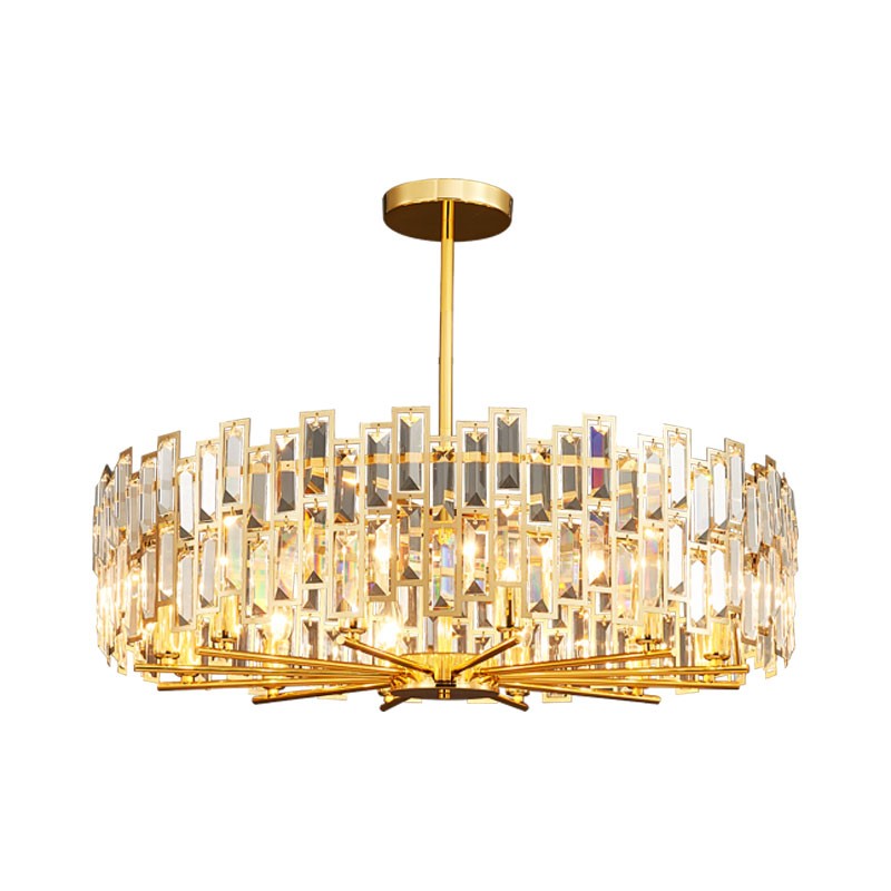 Quirin Luxurious Gold Round Crystal Chandelier