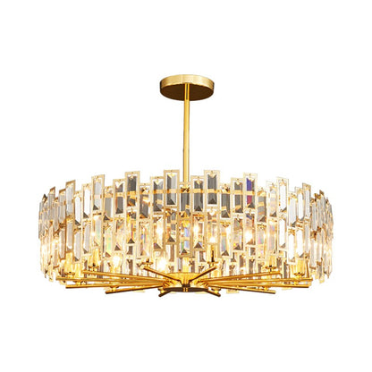 Quirin Luxurious Gold Round Crystal Chandelier
