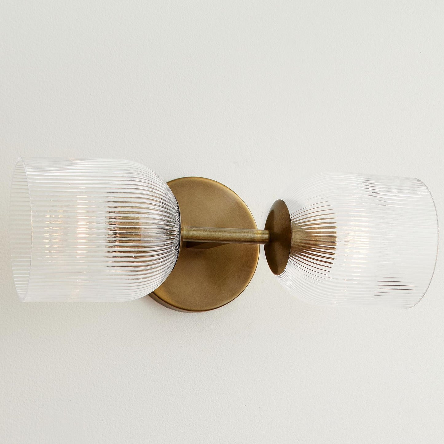 Alain Cooper Ribbed Glass Wall Sconce