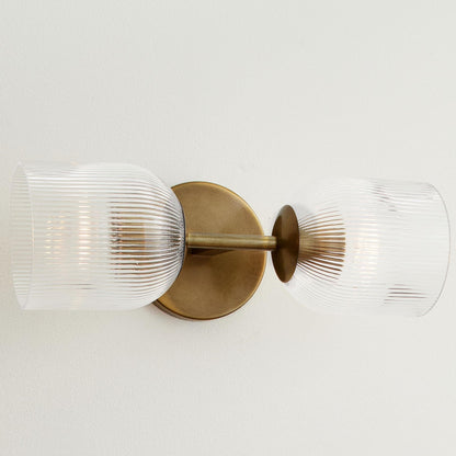 Alain Cooper Ribbed Glass Wall Sconce