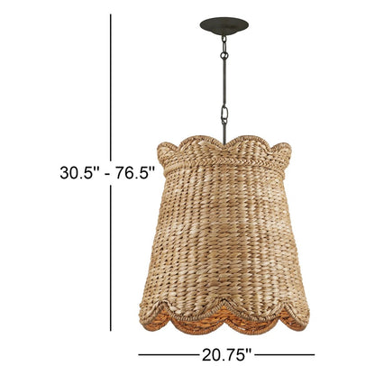 Karinne Natural Flower Rattan Pendant Light