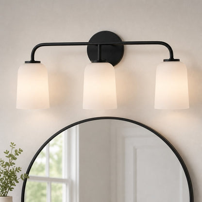 Bransen Modern Milk Glass 2/3-Light Vanity Wall Sconce