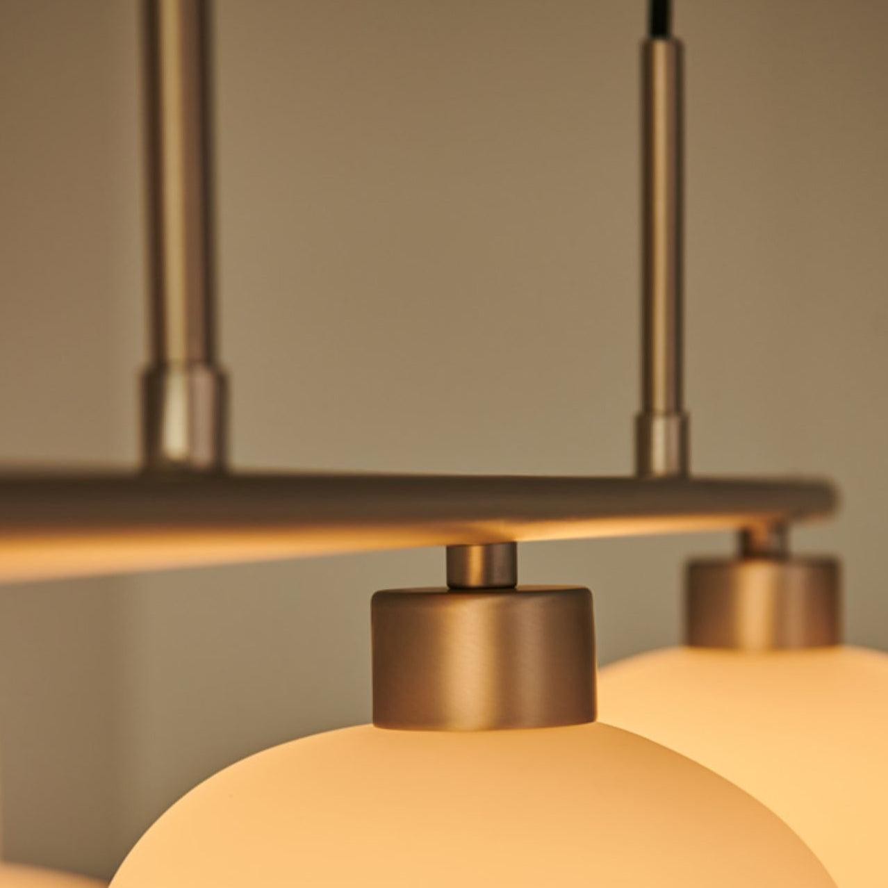 Wrythe 3-Light Milk Glass Linear Pendant Light