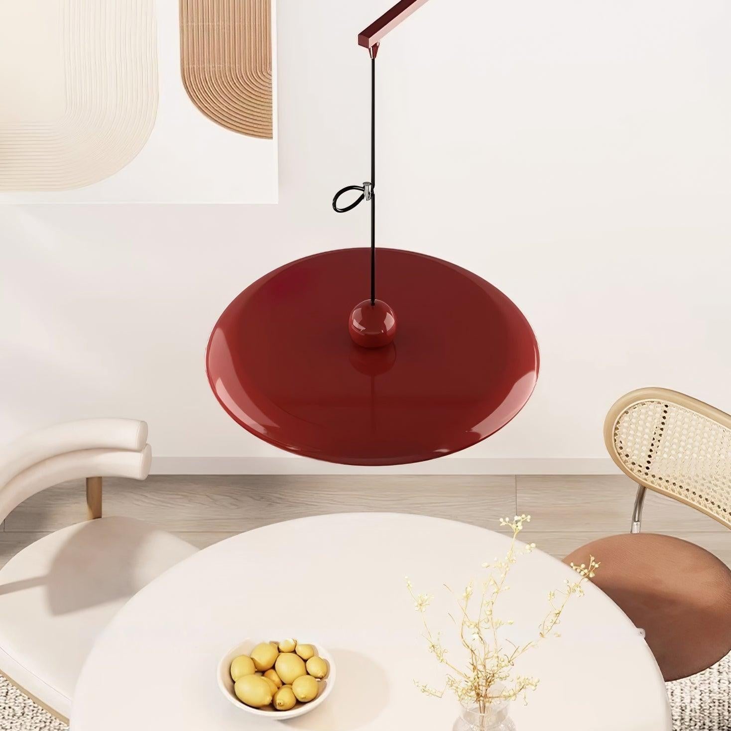 Delphin Colorful Swing Arm Flying Saucer Pendant Light