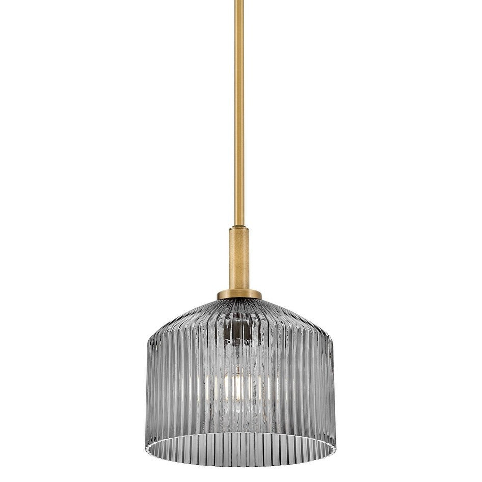 Hesper Farmhouse Ribbed Glass Pendant Light