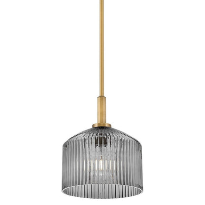Hesper Farmhouse Ribbed Glass Pendant Light