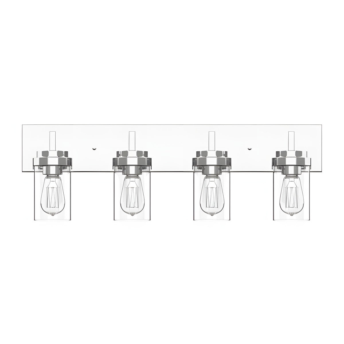 Pyros Farmhouse Clear Glass Cylinder Vanity Wall Light