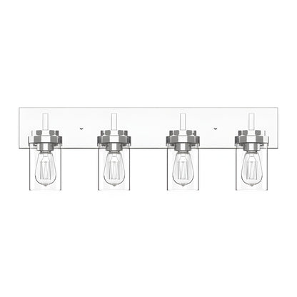 Pyros Farmhouse Clear Glass Cylinder Vanity Wall Light