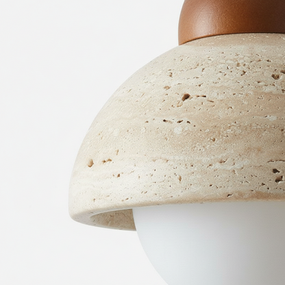 Josiah Modern Solid Wood Travertine Wall Lamp