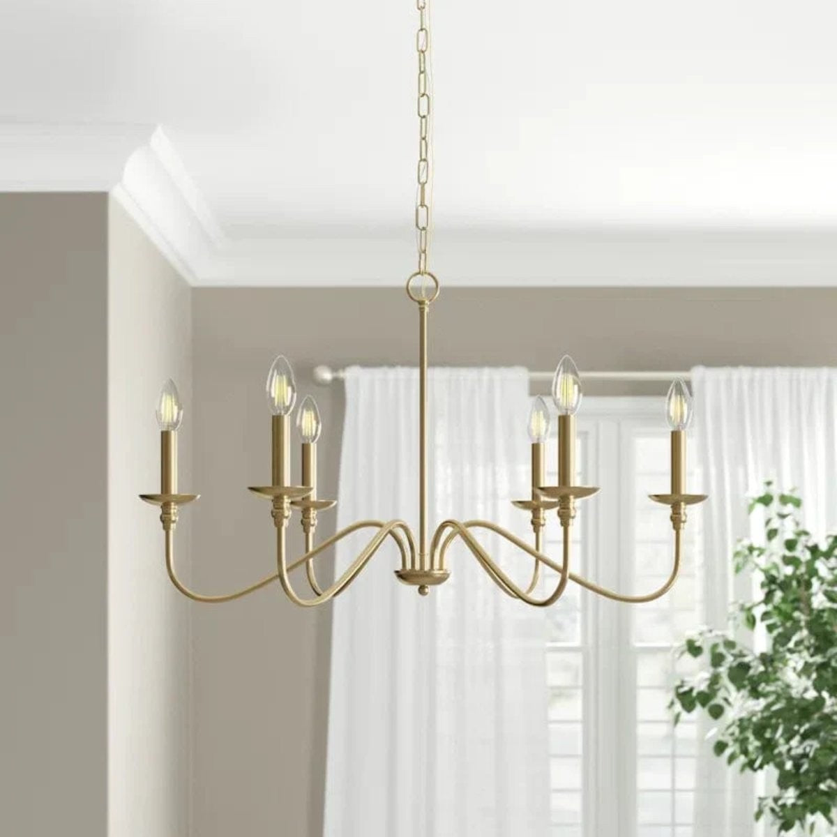 Alistair Vintage Candle Style Metal Chandelier