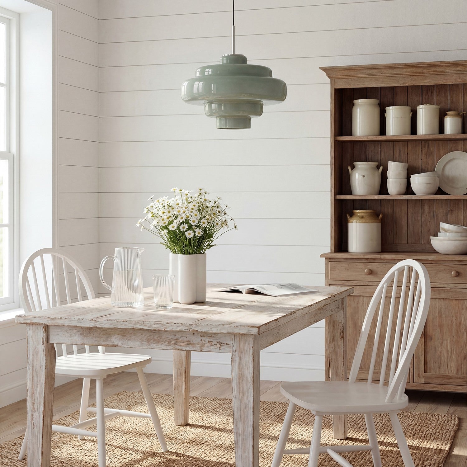 Yves Vintage Tiered Glass Pendant Light