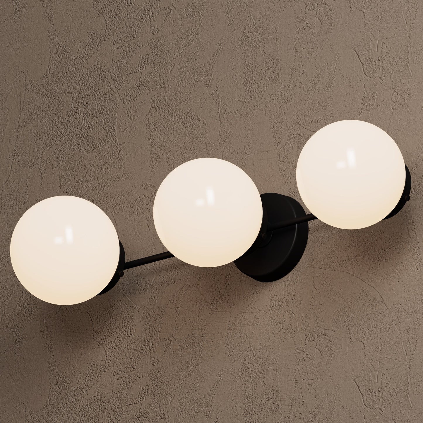 Philo Nordic 3-light Glass Globes Wall Light
