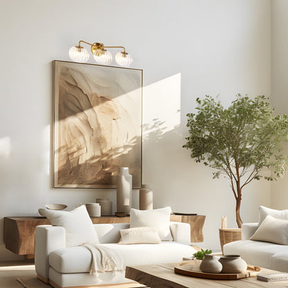 Cedric Modern Brass Spherical Glass Wall Light
