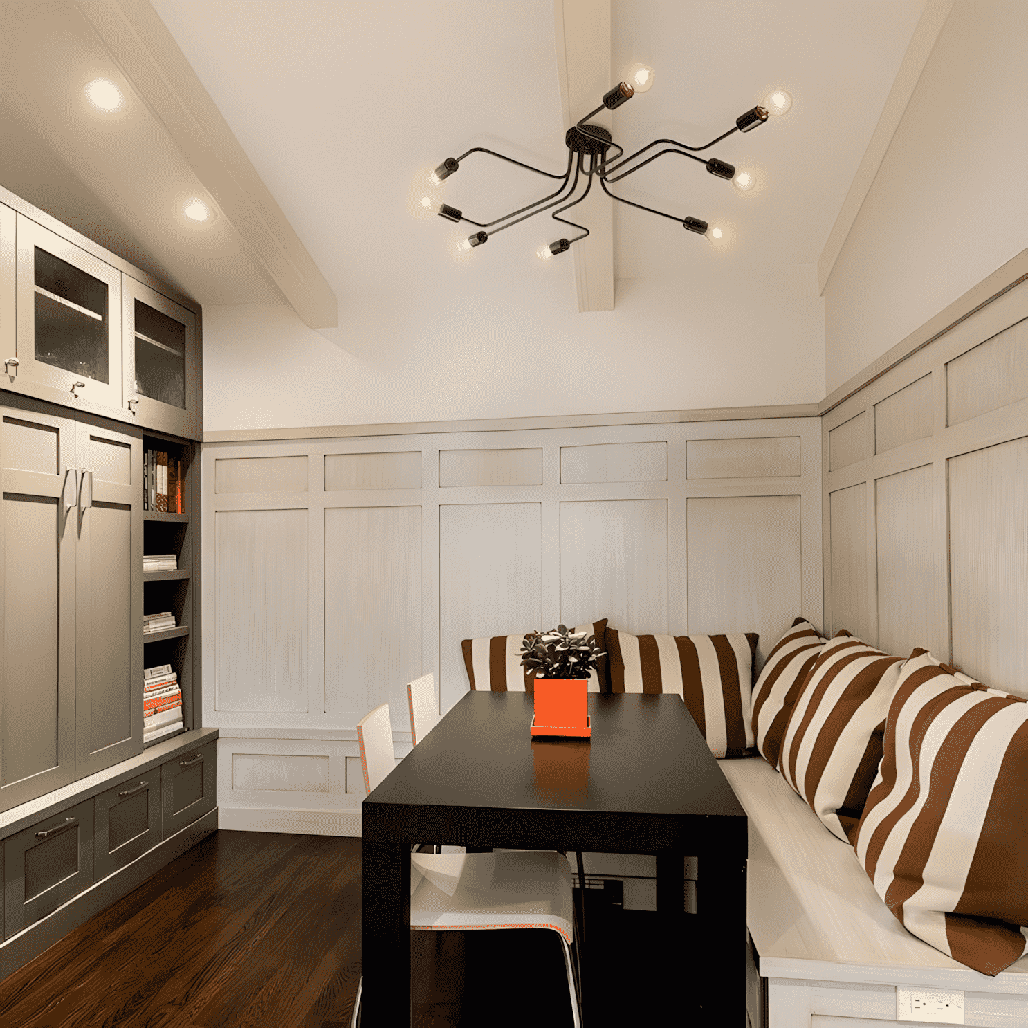 Phaedros Industrial Black Semi Flush Mount Ceiling Light