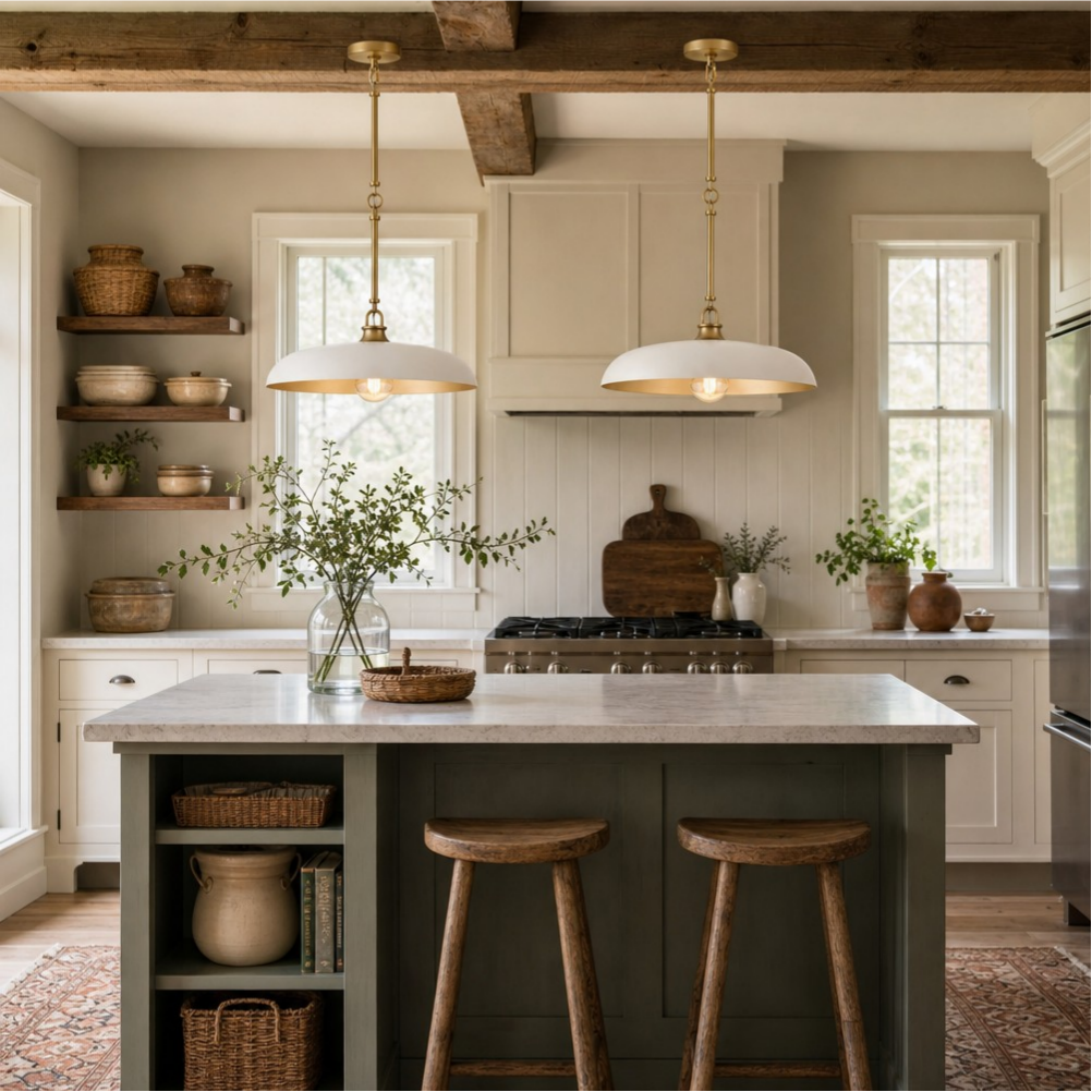 Leila Industrial Rustic Bronze Cone Shade Pendant Light