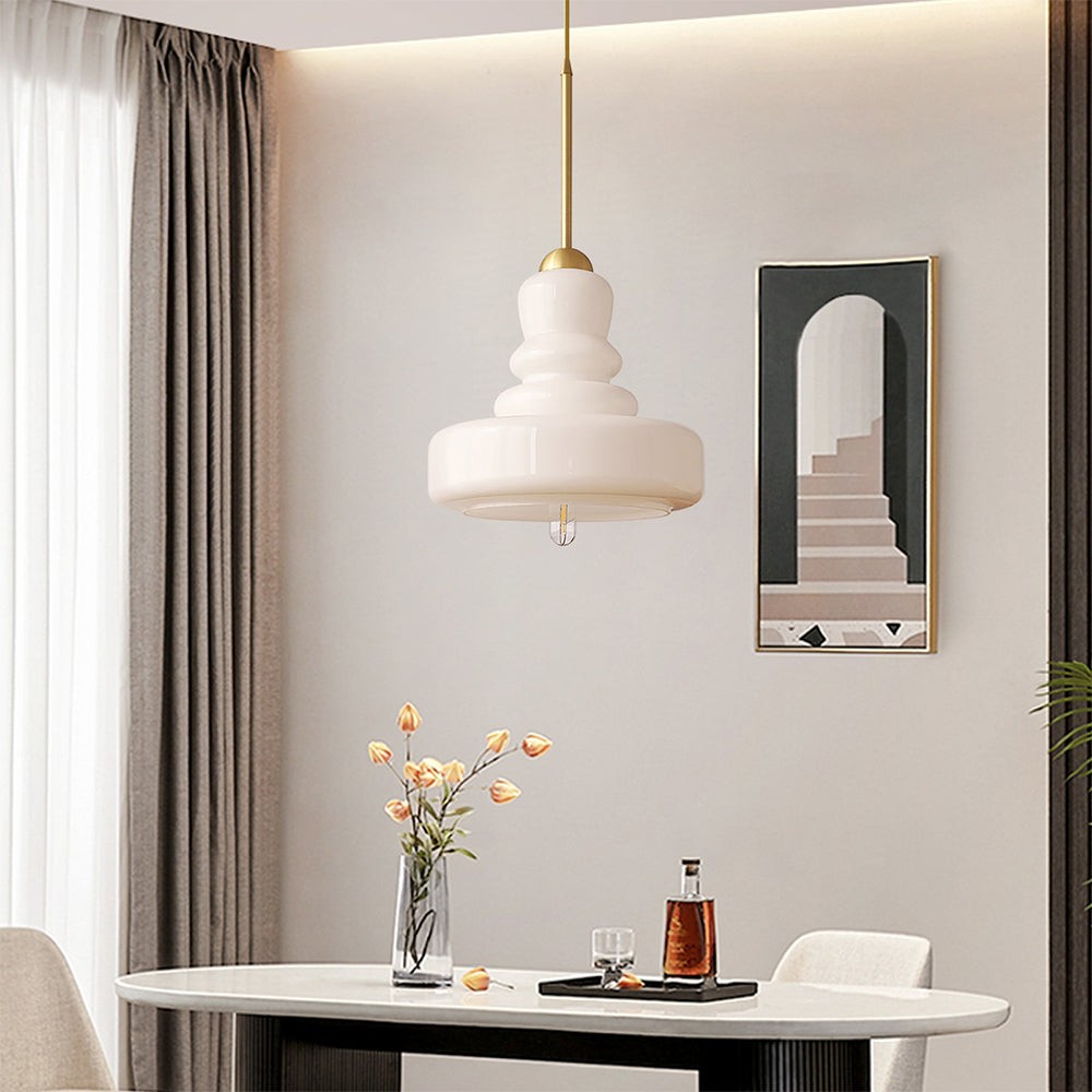 Carla Colorful Gourd Shaped Glass Shade Pendant Light