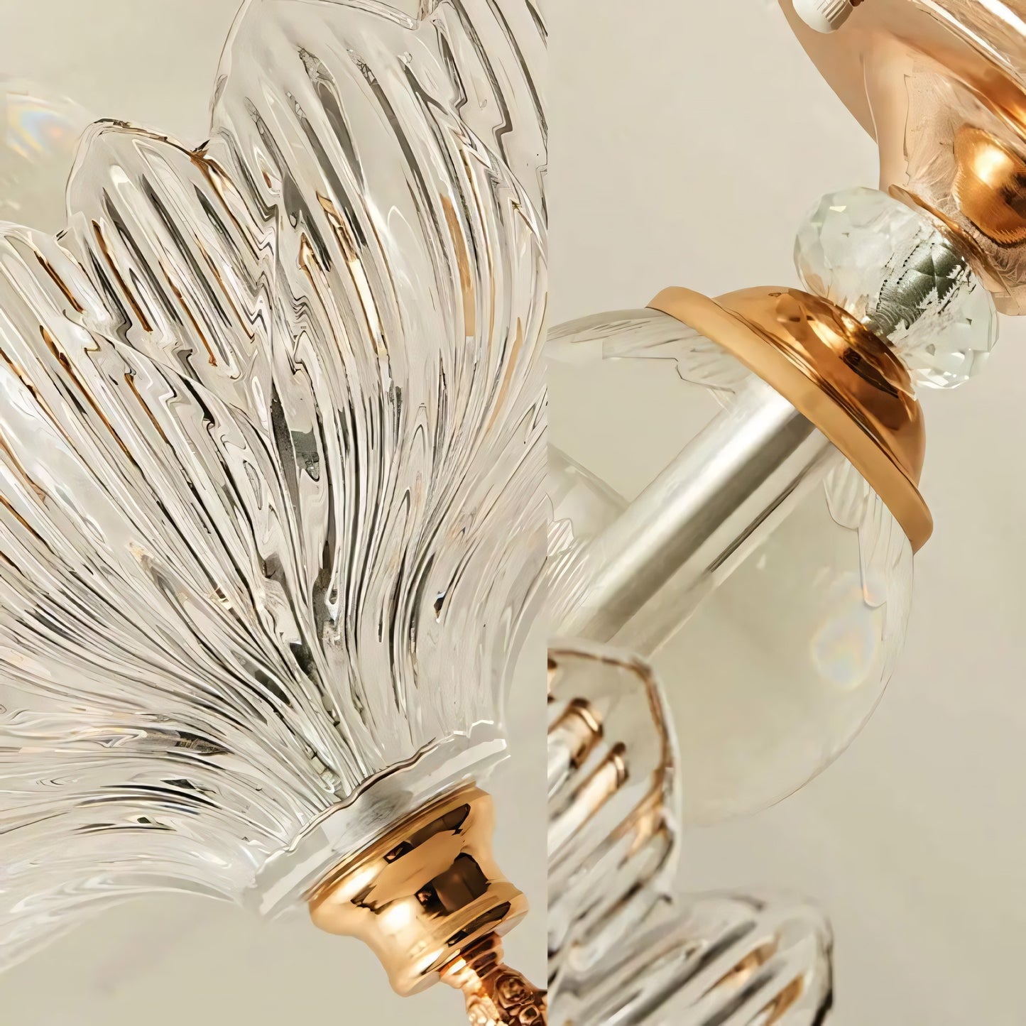 Wyrith Vintage Flower Crystal Flush Mount Light
