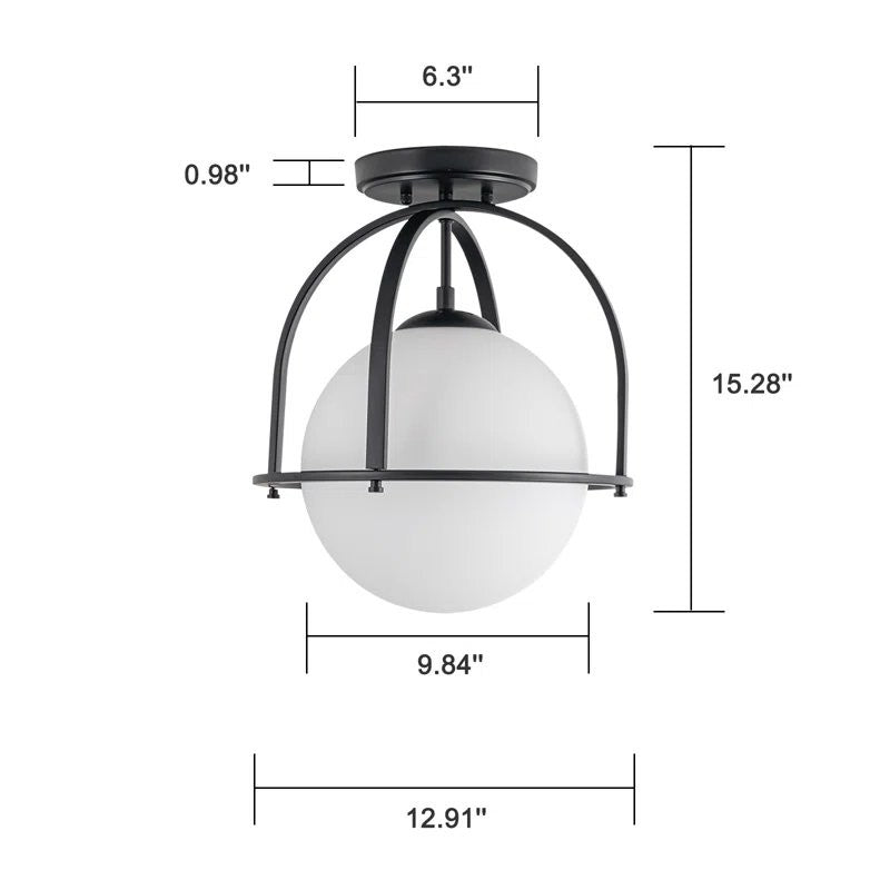 Aurea Vintage Globe Flush Mount Ceiling Light