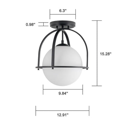 Aurea Vintage Globe Flush Mount Ceiling Light