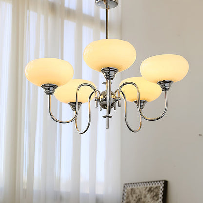 Luna Cream White Bubble Glass Chandelier