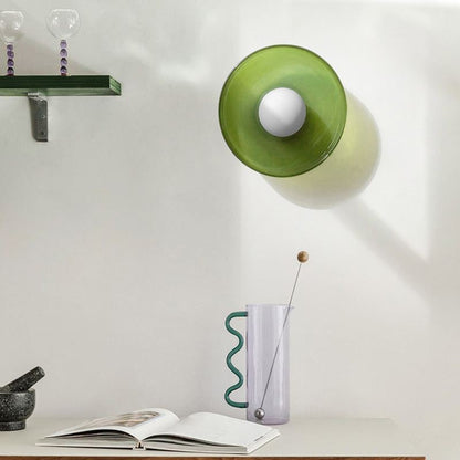 Zayn Colorful Glass Round LED Ceiling Light