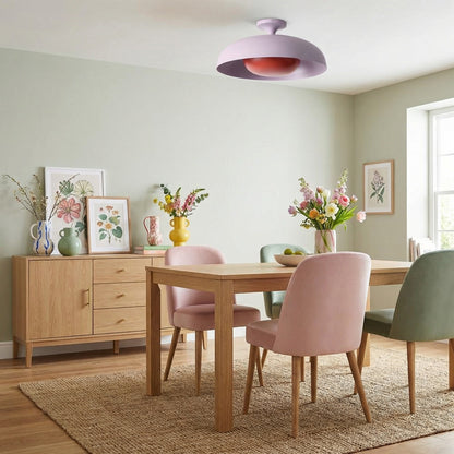 ‎Angelica Modern Yellow Metal Round Ceiling Light