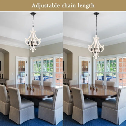 Astridina Rustic Antique Wooden French Country Chandelier