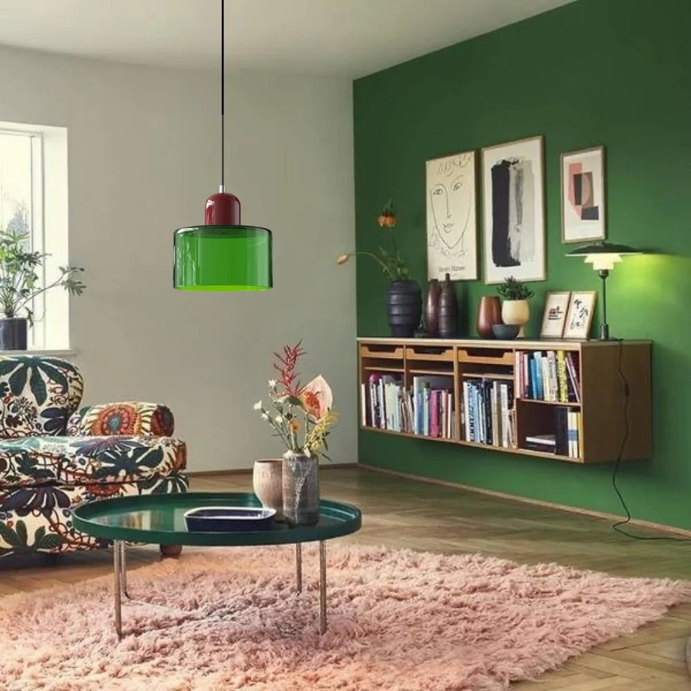 Colorful Creative Small Fresh Glass Shade Pendant Light