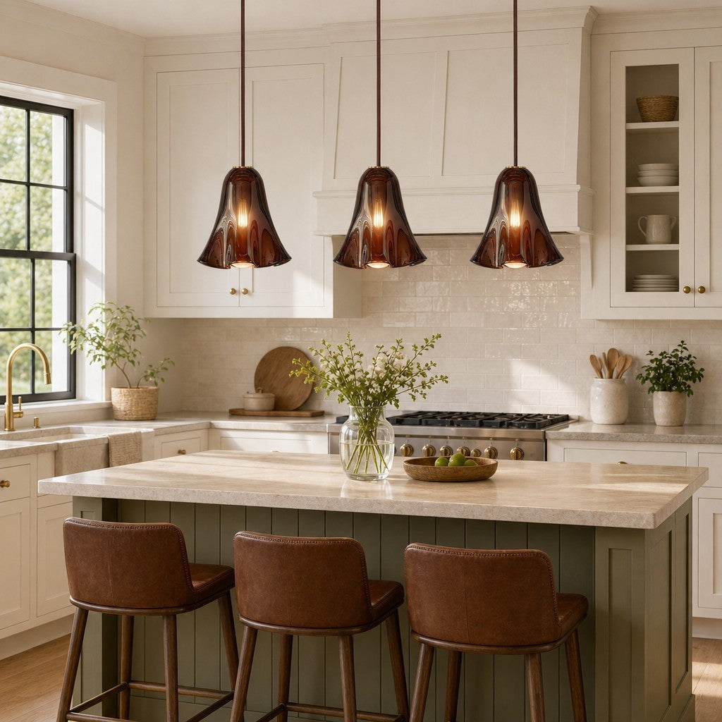 Graham Modern Shell Glass Fazzo Pendant