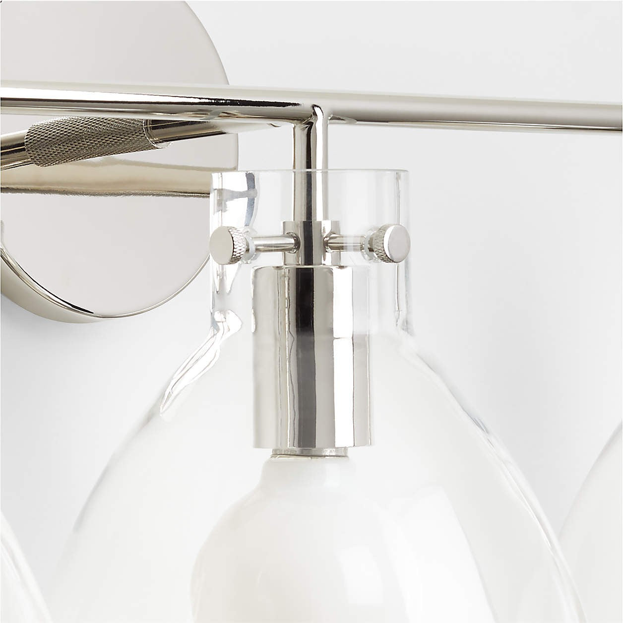 York Minimalist 3-Light Glass Globe Metal Wall Light