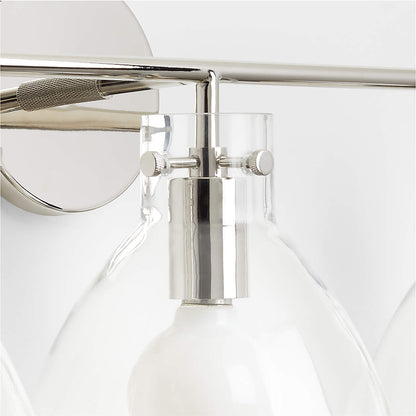 York Minimalist 3-Light Glass Globe Metal Wall Light