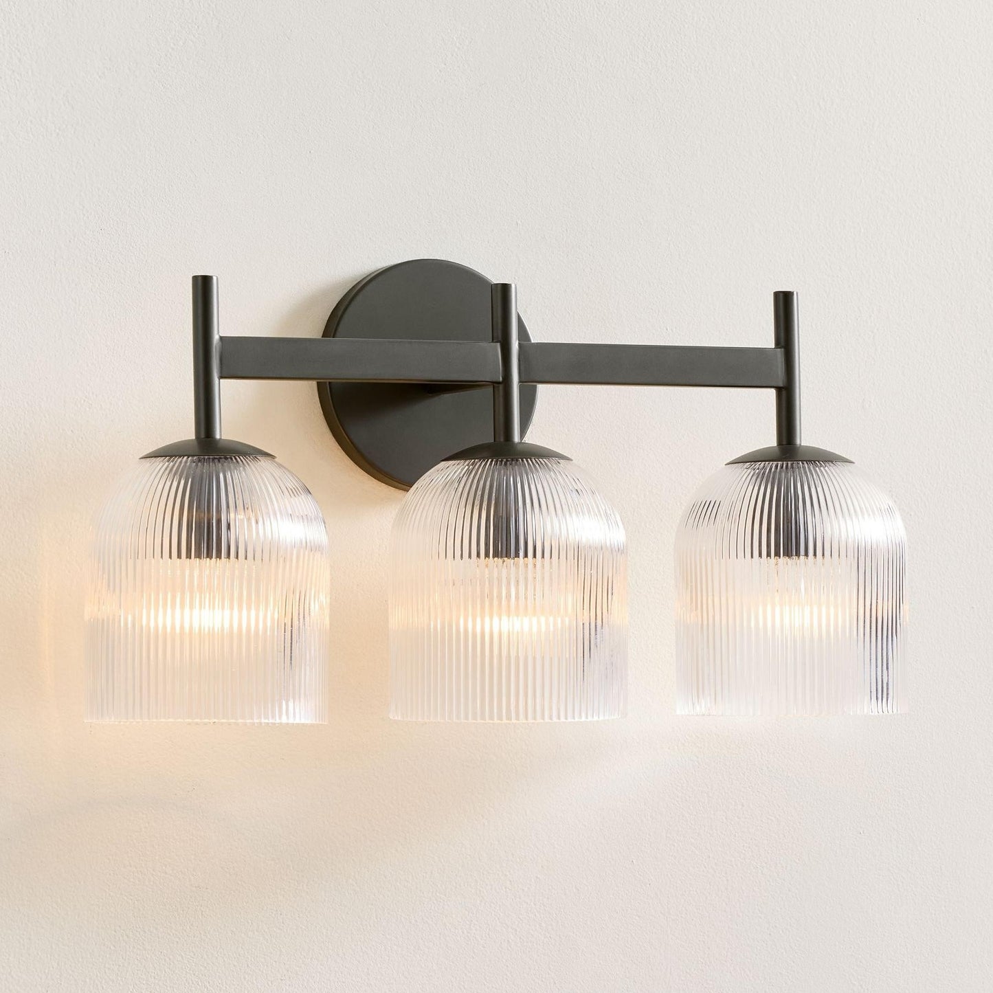 Alain Cooper Ribbed Glass Wall Sconce