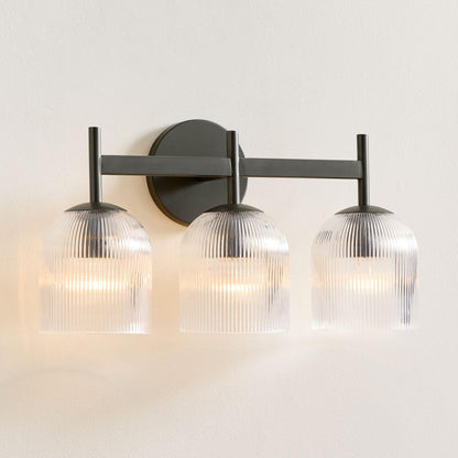 Alain Cooper Ribbed Glass Wall Sconce