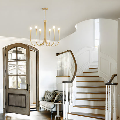 Luren Light Luxury Candle Iron Branch Chandelier