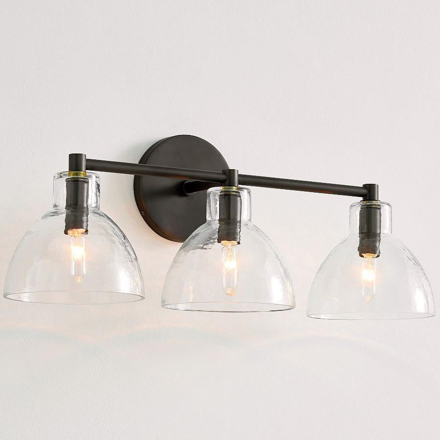 Keen Farmhouse Cooper Recycled Glass Dome Sconce
