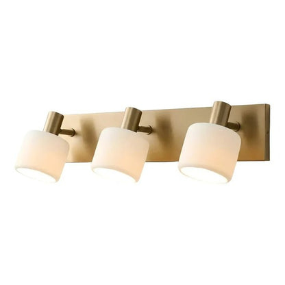 Aura Modern Brass Cylinder Porcelain Wall Sconce