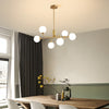 Alis Luxury White Glass Ball Chandelier
