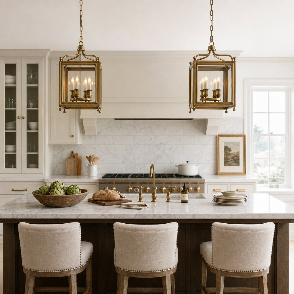 Leroy Vintage Metal 4-Light Lantern Pendant Light