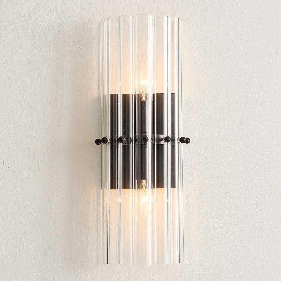 Vovizy Farmhouse Double Mallory Crystal Sconce